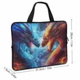 thumbnail image 2 of AWERP Dragons Fire Ice Laptop Bag Diving Fabric Computer Protective Handle Case 15inch, 2 of 5