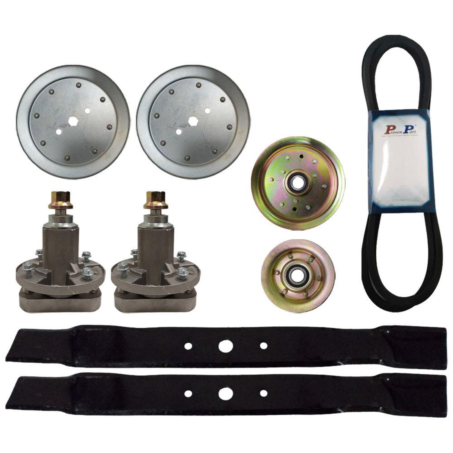 42" Mower Deck Rebuild Kit For John Deere LA115 & 100 Series – Spindles, Pulleys, Blades