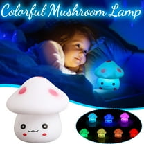 Toys 50% Off Clear! Mushroom Silicone Lamp, Cute Hug Mushroom Night Light with Timer, Squishy Dimmable Light for Baby Nursery, Rechargeable LED Portable Touch Nightlight, Kawaii Christmas Gifts