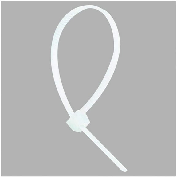 Thomas & Betts Nylon Cable Tie 10400C Self-Locking - 18 Lb, 0.1" x 4.09", Off-White