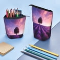 thumbnail image 5 of Lsque Lavender Field Sunset Pattern Telescopic Pencil Bag Pen Holder Stationery Case, Stand-up Retractable Transformer Bag Organizer, 5 of 6
