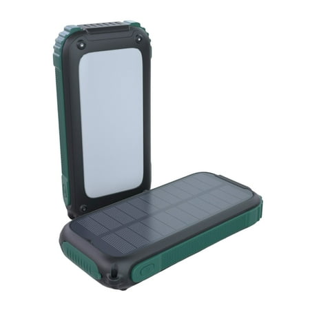 

Solar Charger Power Bank Quick Charging Speed 3 USB Ports for iPhone for Samsung Android Green