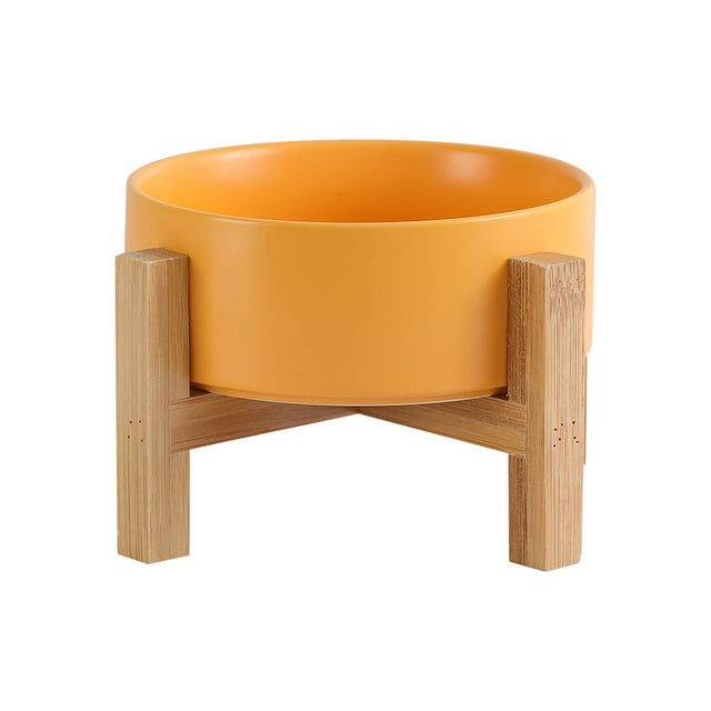 CUITING Raised Dog Bowl with Stand - Elevated Feeder - Ceramic Dog Food Bowl - 28 oz
