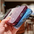 thumbnail image 5 of Dteck for iPhone 14 Plus Case with Plating Love-Heart Pattern, Glitter Slim Protective Case with Big Window Full Glass Camera Lens Protector,Silver, 5 of 6