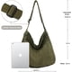 thumbnail image 3 of Bolsa de lona informal para mujeres y hombres, bolso mensajero tipo hobo para viaje y trabajo, 3 of 4