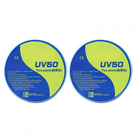 

Tebru 2Pcs Flux Paste ‑Free Corrosion‑Free Solder Tin Cream Soldering Accessories UV50 Flux Flux Paste