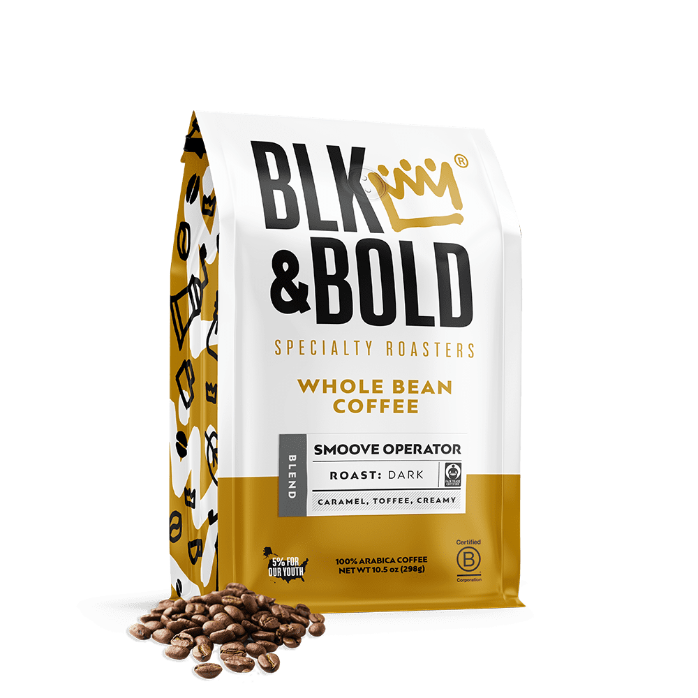 BLK & Bold Smoove Operator Blend, Dark Roast Whole Bean Coffee - 10.5 oz