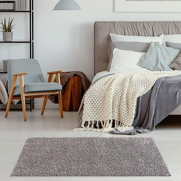 (40x60 cm, Gris) Tapis de Salon - Tapis Shaggy Doux Et Élégants Pour Les Chambres Et La Cuisine, Facile À Nettoyer, YH