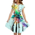 thumbnail image 1 of Dsscvnef Robe Ado Fille Robes Dessin Animé pour Filles Robe d'Anniversaire Fille Robe de Fête Fille Bébé 14-15 Ans Vêtements Enfants Filles, 1 of 7