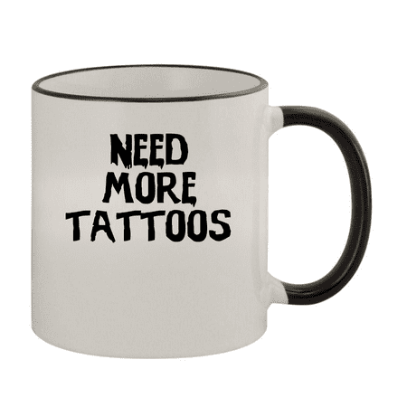 

Need More Tattoos - 11oz Colored Rim and Handle Coffee Mug Black