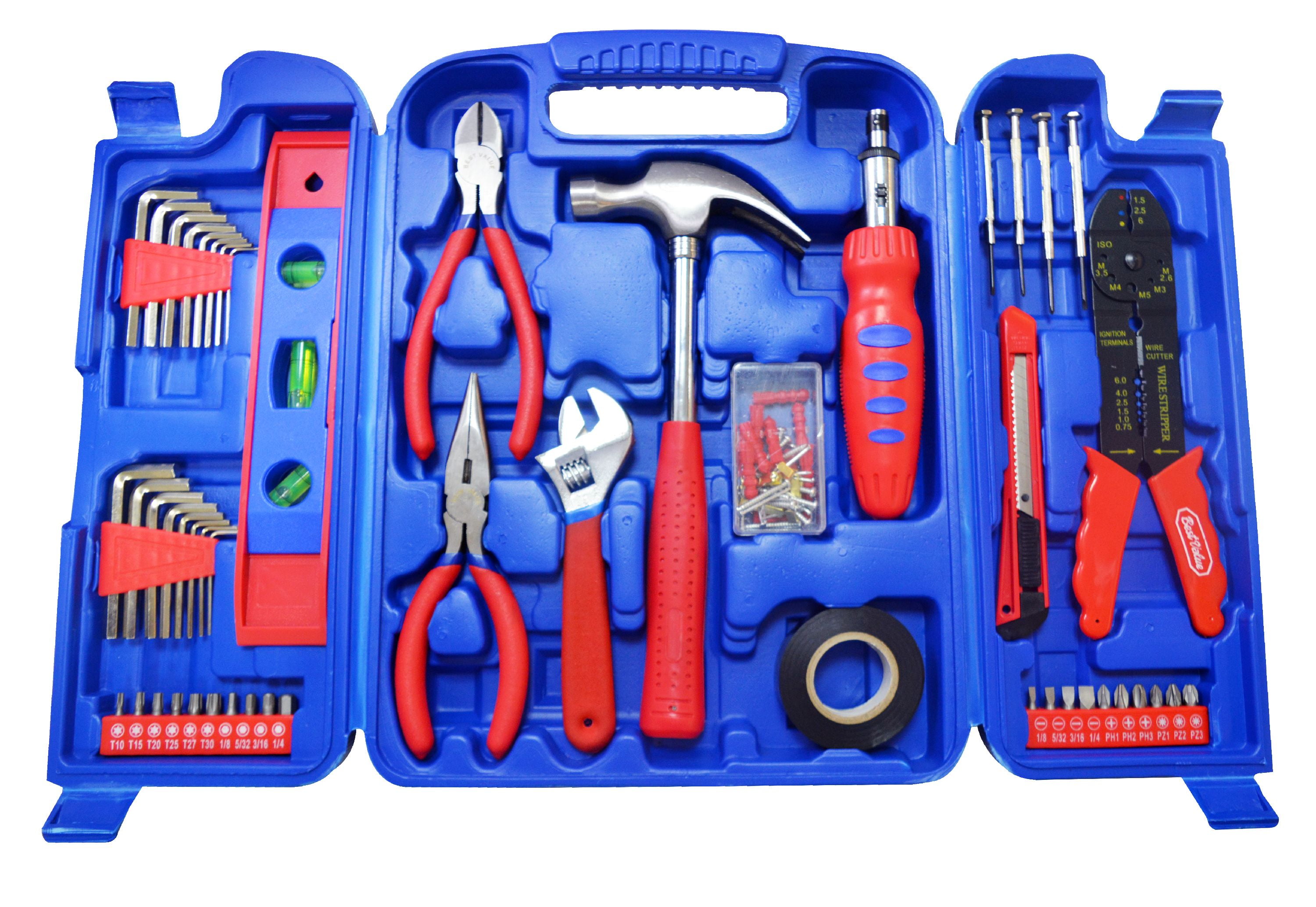 Best Value H0183032 Homeowner's Tool Kit with Carrying Case 100Piece