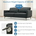 thumbnail image 4 of Costway 76.5'' Fabric Sofa Couch Living Room Small Apartment Furniture w/ Metal Leg Grey, 4 of 12
