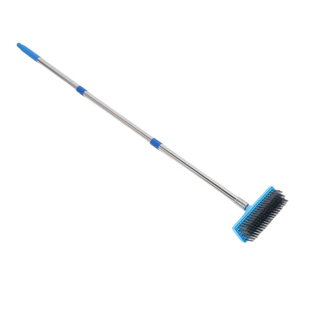 Cepillo De Alambre De Acero Inoxidable 30 Cm De Alambre De Servicio Pesado Manija Telescópica Cepillo Para El Piso Al Aire Libre Para La Limpieza De La Cocina Del Patio Del Patio