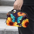 thumbnail image 2 of Butterfly Hard Drive Case Travel Bag Cord Charger Organizer for Purse - Waterproof Oxford Cloth Digital Electronics Storage Protection - 5.9x9.44x3.14 in, 2 of 6