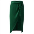 thumbnail image 4 of Sngxgn Women's High Waisted Skirts Tummy Control Pleated Skorts Skirts for Women Shorts(Green,L), 4 of 5