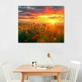 thumbnail image 2 of Orinice Bright New Day Field of Poppies At Sunrise Landscape Photo Photograph Beach Sunset Palm Pictures Ocean Scenic Tropical Nature Photography Paradise Cool Wall Decor Art Print Poster, 2 of 6