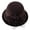 Brown, variant on Women's Wool Felt Hat with Elegant Net Fabric Flower, Round Top Bucket Hat for Women, Vintage Tea Party Hat for Church, Wedding, and Special Occasions - Beige