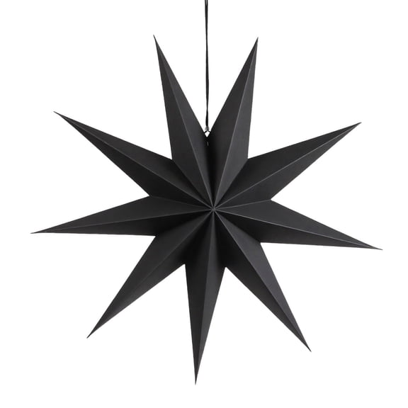 1 Pcs 9-Pointed Paper Star Lanterns, Hanging Lampshade Paper Pendant Charm Star Shape, Paper Hanging Ornament for Christmas Holiday, Weddings, Birthday Party Celebration Decor 18"