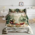 thumbnail image 2 of Feelyou Vintage Xmas Carriage 01, Winter Jungle Tree Snow Twin Comforter Sets, Christmas Festival Reversible Bedding Set, Ultra Soft Home Decor, 2pcs, 2 of 8