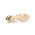 thumbnail image 4 of BLISSFUL STEP Women's Shoes Strappy Stiletto Heels Platform Ankle Strap Open Toe Faux Suede Sandals Beige 6, 4 of 8