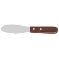 thumbnail image 2 of NANDIYNZHI Stainless Steel Straight Edge Wide Butter Spreader Sandwich Cream Cheese Condiment Knives Kitchen Tools, Wood Handle, 2 of 8