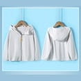 thumbnail image 5 of SHENGSI Girls and Boys Summer Solid Color Icy Hooded Zipper Sun Protection Clothing, Girls Boys Summer Solid Color Ice Hooded Zip Up Sun Protective Clothing, 5 of 5