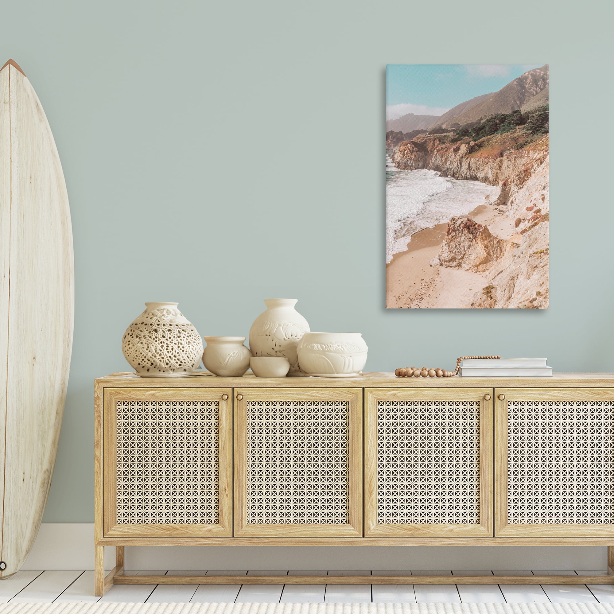 Stupell Industries Rocky Ocean Cove Landscape & Nature Photography Wrapped Canvas Art Print Wall Art, 30 x 45