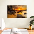 thumbnail image 3 of Elephant Stock Lake Tahoe Twilight Wall Art - Horizontal Canvas Wall Art - Living Room Wall Decor - Nature Canvas - Orange And Gray Decor - 12" x 8", 3 of 8