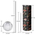 thumbnail image 5 of 20oz Red Mushroom Snail Black Pattern Skinny Tumblers Stainless Steel Tumbler with Lid and Straw,Vacuum Insulated Double Wall Travel Tumbler Cups with Cleaning Brush for Coffee,Tea, 5 of 6