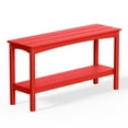 thumbnail image 5 of WestinTrends 55" Outdoor Patio HDPE Adirondack 2-Tier Shelf Console Table, Red, 5 of 16
