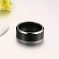 thumbnail image 4 of 8mm Men Black Tungsten Carbide Wedding Band Engagement Ring, 4 of 5