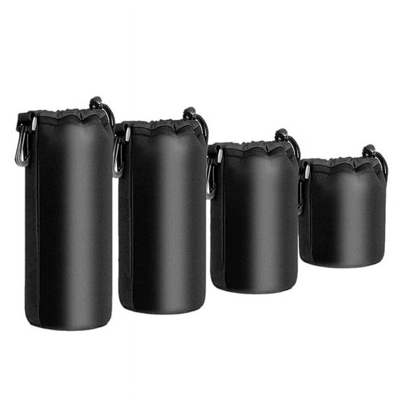 4PCS Camera Case Lens Pouch Set Small Medium Large and Extra for DSLR Bag Shockproof