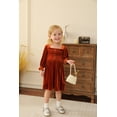 thumbnail image 3 of Happy Town Toddler Girl Fall Clothing Long Sleeve Dress Girl Solid Color Casual Fall Winter Clothes, 3 of 8
