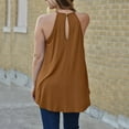 thumbnail image 4 of Baberdicy Women's T-Shirts Women Shirt Sleeveless Casual Stylish Top Shirts Womens Tops Brown, 4 of 7