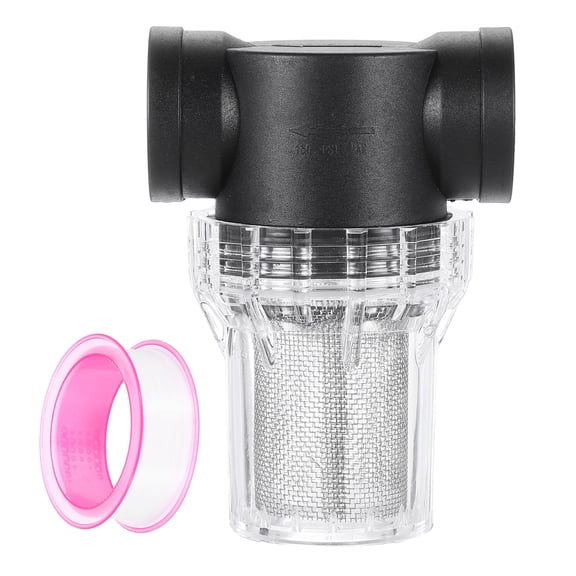 Uxcell Pressure Washer Filter 1" NPT Female Thread, Inline Mesh Strainer Attachment, Stainless Steel Screen with Sealant Tape for Outdoor Gardening Inlet Water (Size:20 Mesh)