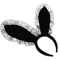 thumbnail image 2 of Cute Bunny Ears Hair Hoops Black Accessory For Women And Children Ideal For Party Cosplay Photo Props 1Set, 2 of 3