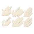 thumbnail image 3 of 60 piezas de recortes de madera de conejo de Pascua, recortes de madera de conejo, rebanadas con forma de conejo para pintar, piezas de para, 3 of 9