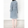 thumbnail image 3 of PAVILIA Women Hooded Short Robe | Lightweight Fleece Soft Warm Bathrobe for Sleepwear Shower Spa | Cute Knee Length Summer Robe for Female Ladies Girls, 3 of 9