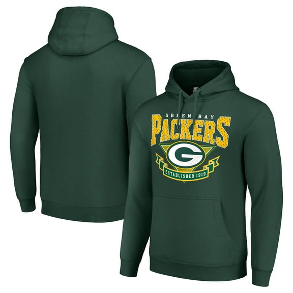 Men's Starter Green Green Bay Packers -80s Inspired Pullover Hoodie