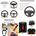 thumbnail image 5 of Jeiento Ladybug Car Seat Covers Full Set of 15 Keychains, Flower Rear View Mirror Cover, Cup Coasters, Car Trash Can, Air Vent Storage Holder, Seat Belt Shoulder Pads, Steering Wheel Cover, Black, 5 of 7