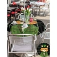 thumbnail image 4 of St. Patrick's Day Outdoor Tablecloth - 54 Inch Round Dining Table Cover, Green Kitten Cats Lucky Shamrock Black Plaid Waterproof Outdoor Table Cloth with Umbrella Hole & Zipper for Picnic/Patio/Party, 4 of 7