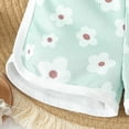 thumbnail image 5 of Tfken Summer Jumpsuit For Girls Sleeveless Spaghetti Strap Square Neck Floral Print Onesie Trendy Baby Soft Bodysuit Green Size 6-12 Months, 5 of 5