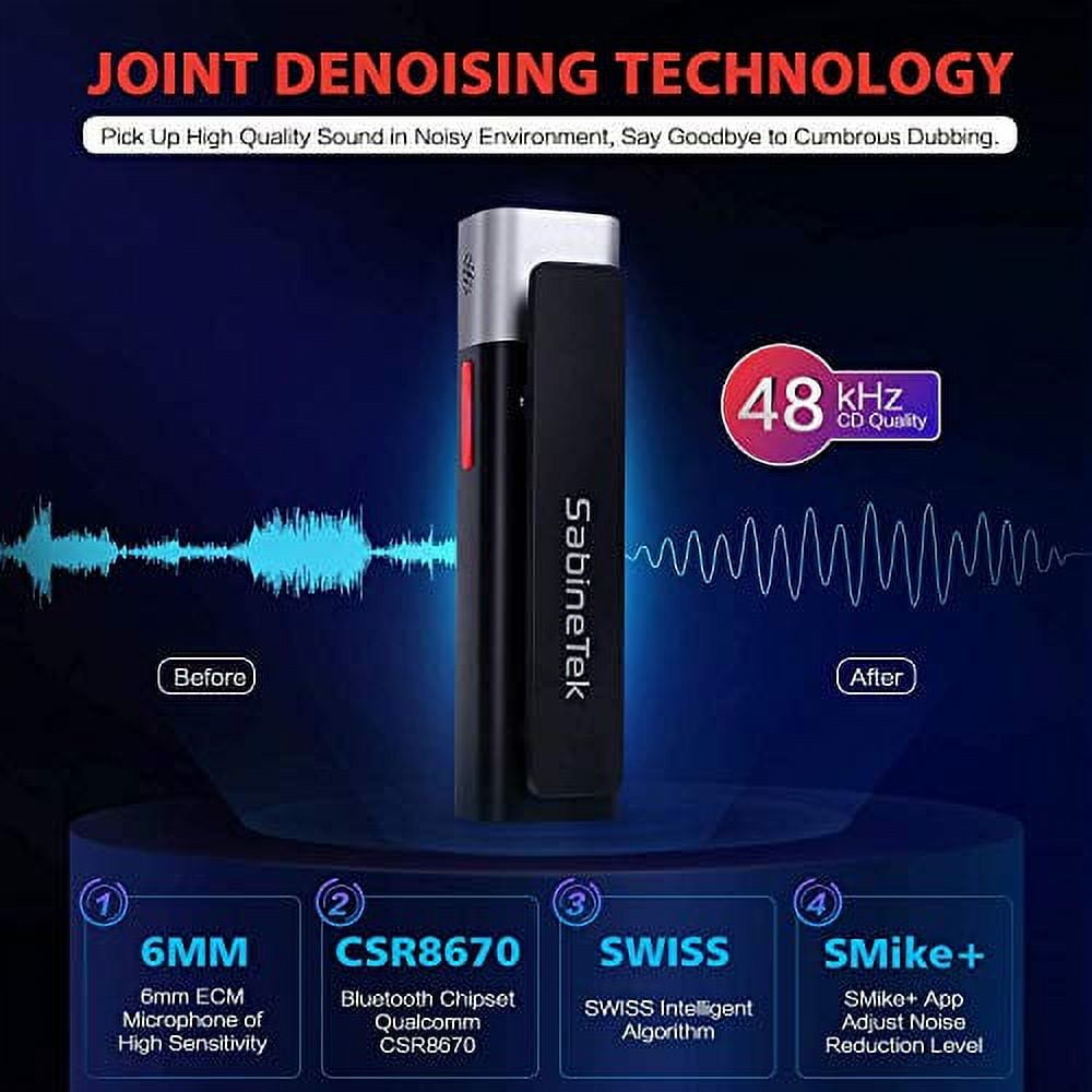 SABINETEK S610-UM1 SmartMike+ w/ Unidirectional Microphone - Black