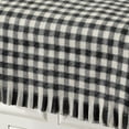 thumbnail image 3 of CREVENT Soft Warm Farmhouse Plaid Black Knitted Throw Blanket,50''x60'', 3 of 4