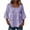 Purple, variant on Edvintorg Blouses for Women Casual Square Neck 3/4 Sleeve Loose Cotton and Linen Pullover Tops Women Shirts Brown L