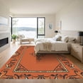thumbnail image 3 of ODIKA 2'x3' Machine Washable Non-Slip Area Rug, Boho Inspired Spotted High Traffic Rug, Orange, 908357, 3 of 7