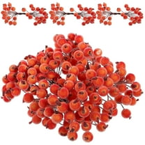 TOYMYTOY 200pcs Berries Stems for DIY Accessory Orange Artificial Flowers Home Decorating