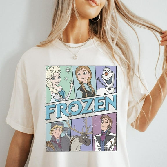 Comfort Color Disney Retro Frozen Comfort Colors Shirt, Anna Elsa Princess T-Shirt, Disneyland Trip Shirt