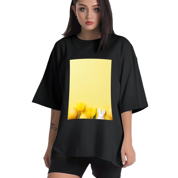 Plus Size Shirt for Women Black Tops for Women Short Sleeves Shirt for Women Easter T Shirt Crewneck Shirt for Women XS