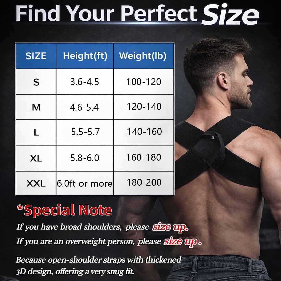 Fitness Posture Corrector Training Straps, Fitness Heavy Shoulder Straps, Open Shoulder Assist Straps Shoulders for Weight Training, Chest Straight, Bench Presses, Shoulder Training